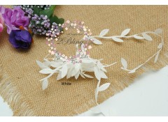 Leaf garland trim (White with yellow tinged) - 97 cm length (Pre-cut)